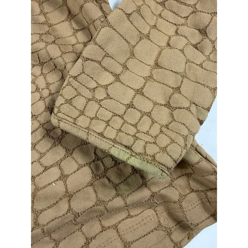 Talbots Petites Textured Crocodile Print Knit Top Size Medium